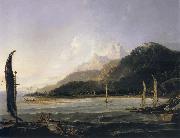 unknow artist A View of Matavai Bay,Tahiti oil painting on canvas